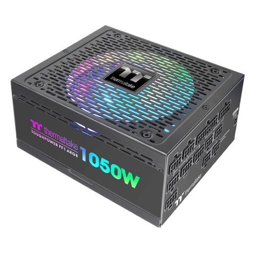 Thermaltake Toughpower PF1 1050 Watt Power Supply, Full Modular 80 Plus Platinum, ARGB, PSU, SLI/CrossFire, Single Rail, 83.3A, ATX