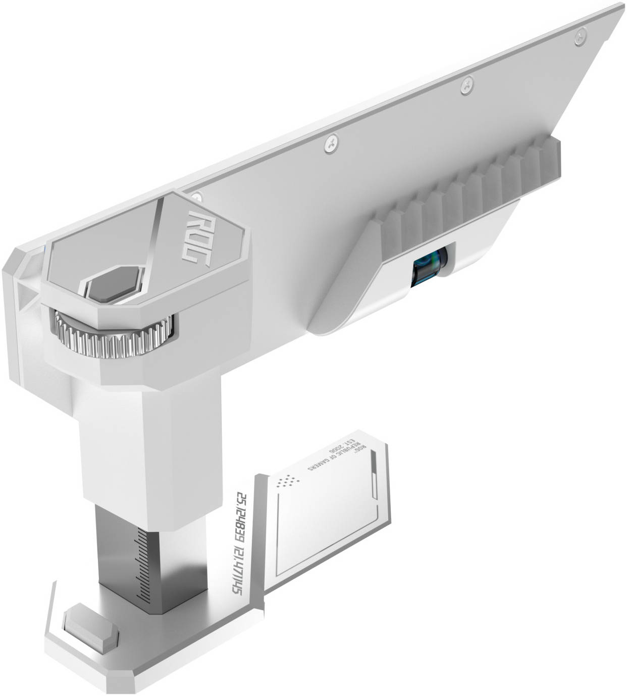ASUS ROG Herculx Graphics Card Holder, Support Height of 72-128mm, Embedded 3D ARGB Element, Adjustable Wheel & Release Button, White