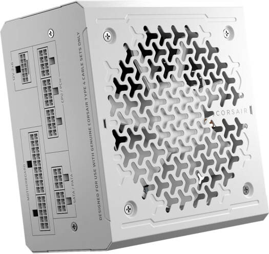 Corsair RMe Series RM750e Fully Modular Low-Noise ATX Power Supply, 750W Power, 80 PLUS Gold Efficiency, 120mm Rifle Bearing Fan, Zero RPM Fan Mode, ATX 3.1 Certified, White
