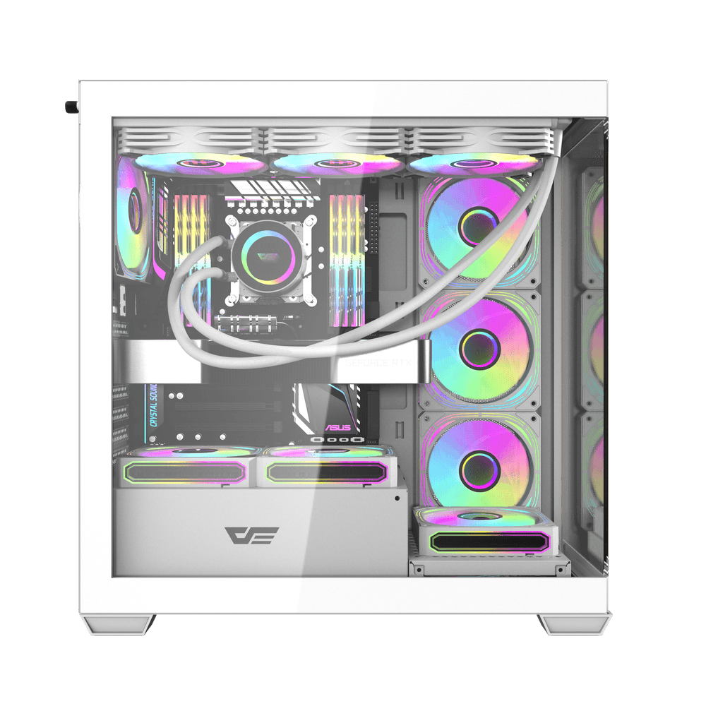darkFlash DS900W ATX Mid-Tower PC Case – White