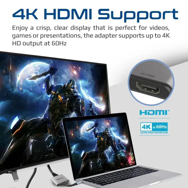 Promate 4K High Definition USB-C to Dual HDMI® Adapter (MediaLink-H2) 0002