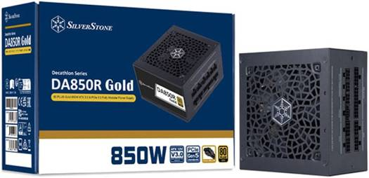 SilverStone Technology DA850R Gold, ATX 3.0 and PCIe 5.0 Fully Modular ATX Power Supply 850W 80 Plus Gold, SST-DA850R-GM