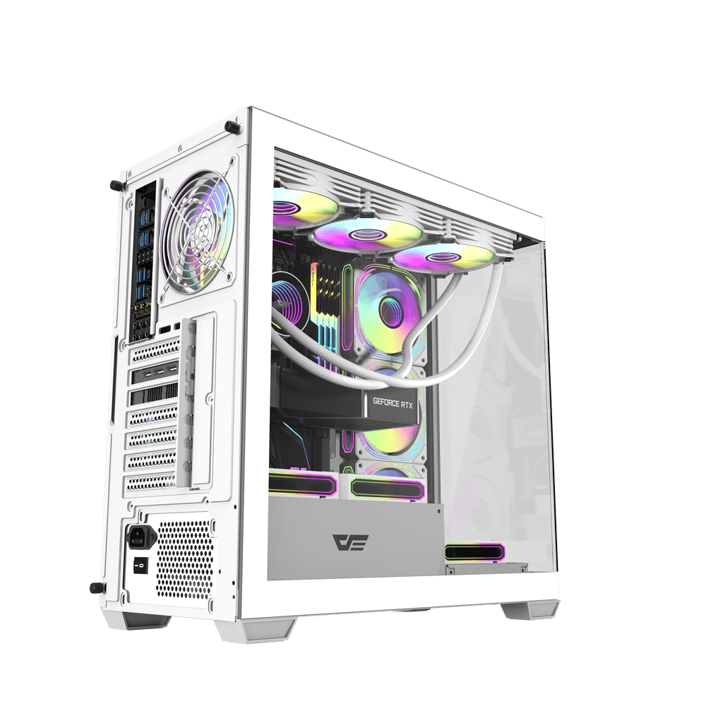 darkFlash DS900W ATX Mid-Tower PC Case – White