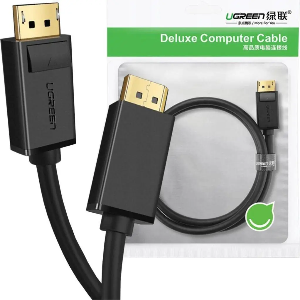 UGREEN 4K DisplayPort Male to Male Cable – 1M Black | 10244B