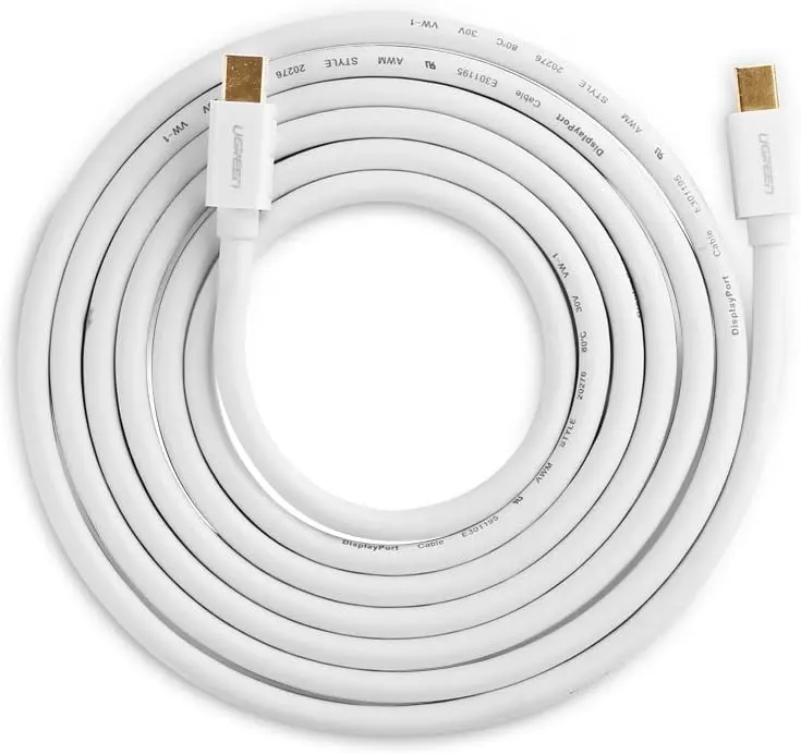 UGREEN Mini DisplayPort Male to Male Cable – 2M White |10429