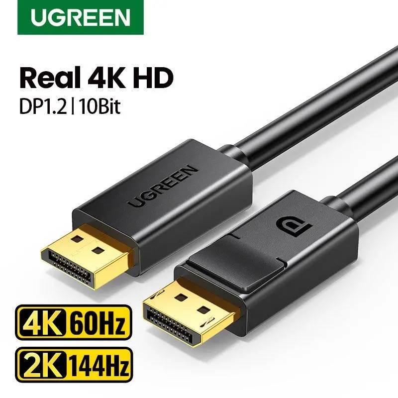 UGREEN 4K DisplayPort Male to Male Cable – 1.5M Black | 10245