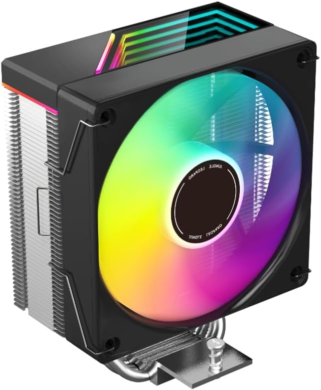 Jungle Leopard KF400X RGB CPU Air Cooler Fan | 230W TDP, 4 Heat Pipes, PWM Fan with RGB Lights, Compatible with Intel & AMD (AM4/AM5, 115X/1200/1700)
