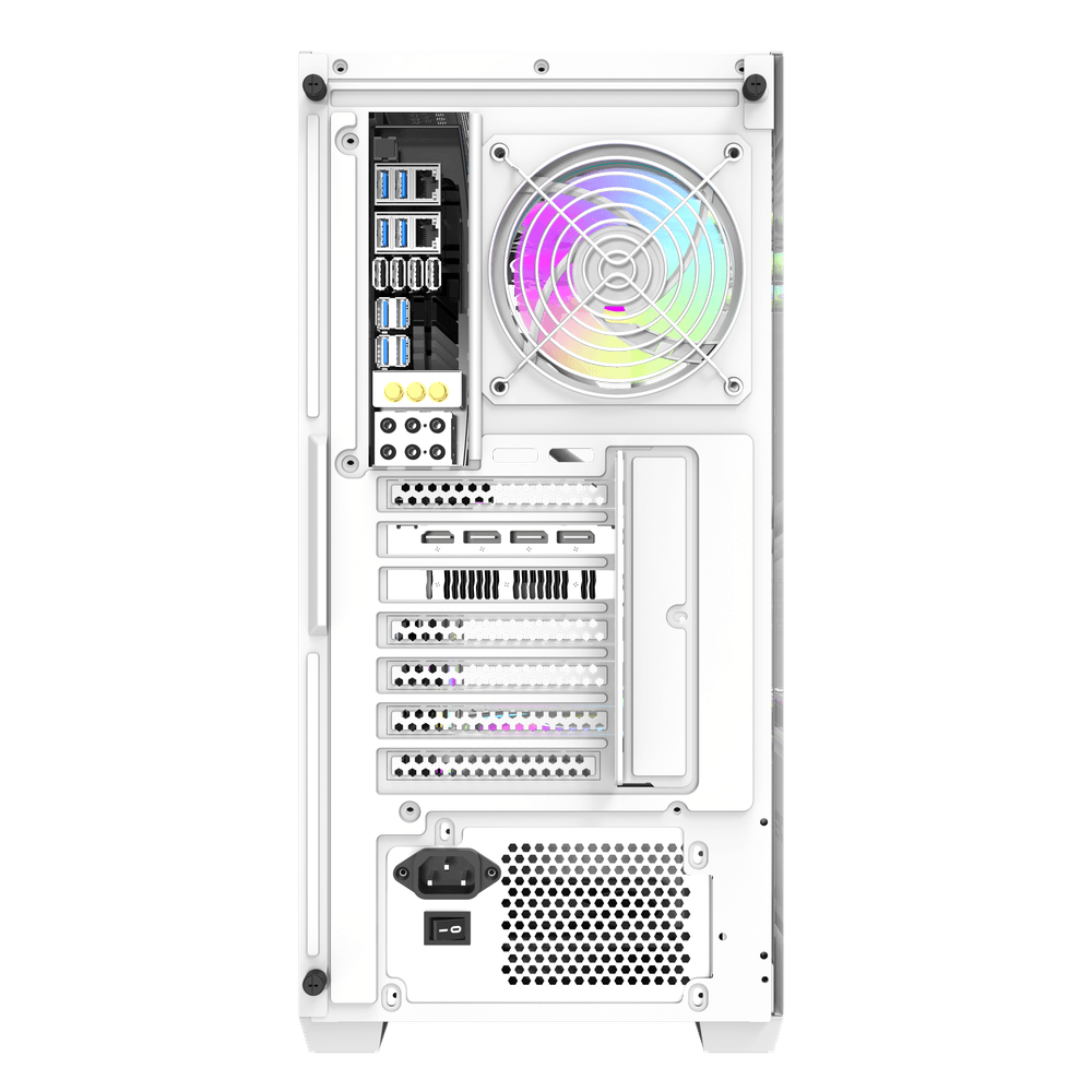 darkFlash DS900W ATX Mid-Tower PC Case – White