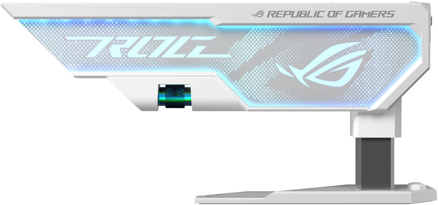 ASUS ROG Herculx Graphics Card Holder, Support Height of 72-128mm, Embedded 3D ARGB Element, Adjustable Wheel & Release Button, White