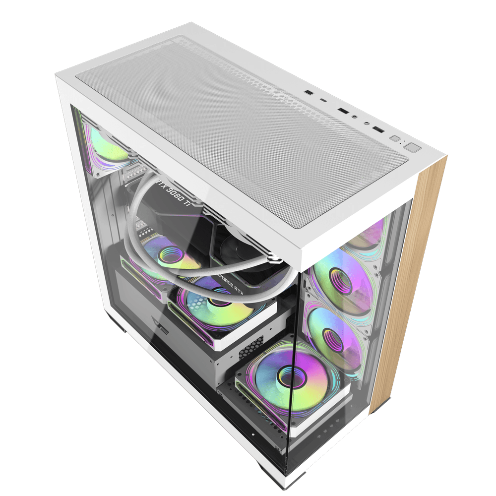 darkFlash DS900W ATX Mid-Tower PC Case – White