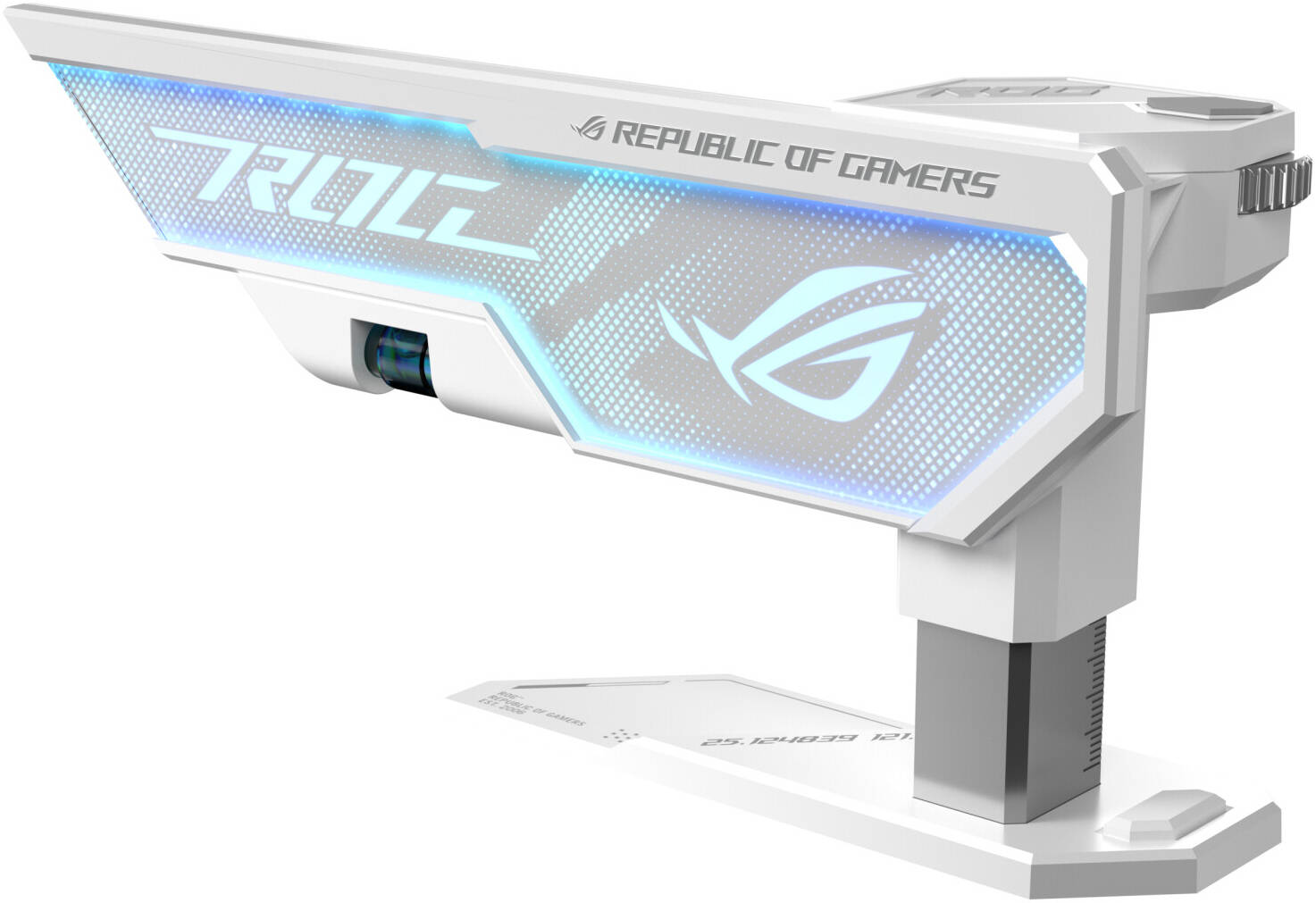 ASUS ROG Herculx Graphics Card Holder, Support Height of 72-128mm, Embedded 3D ARGB Element, Adjustable Wheel & Release Button, White