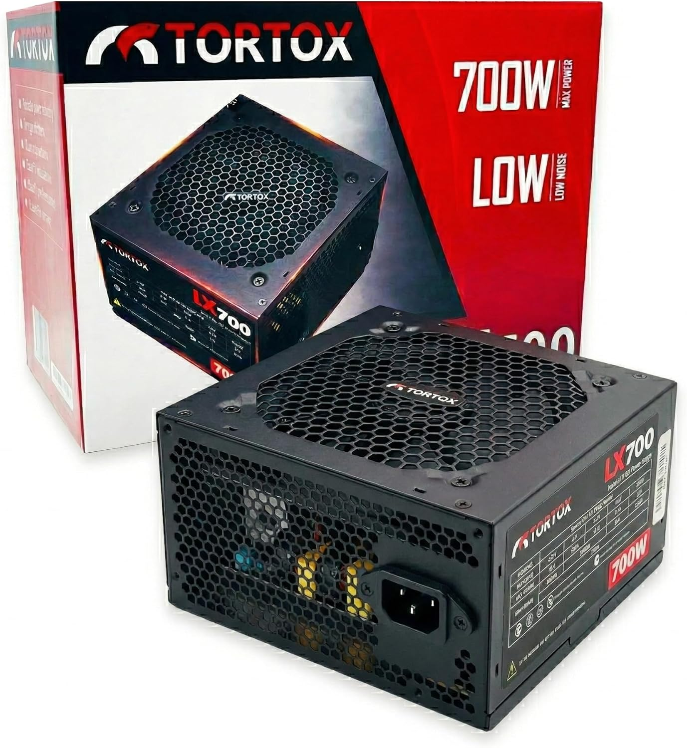 LX700 Low Noise ATX Power Supply For Gaming PC Case, 700W PSU, Latest INTEL and AMD, 12CM Cooling Fan, 6+2 Pin VGA Interface, 160V to 264V Input Voltage, Ideal Computer Component