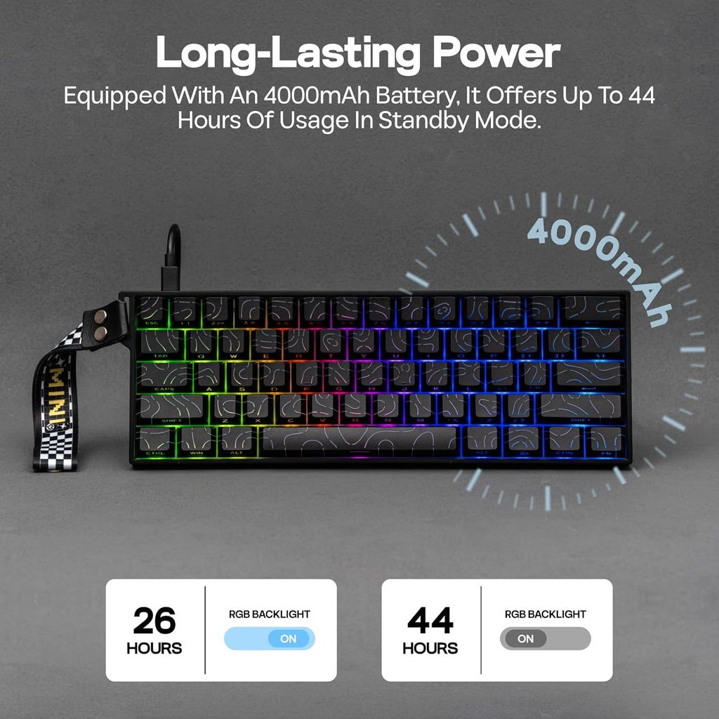 AULA MINI 60 HE Max Black Contour – Magnetic Hall Effect Gaming Keyboard