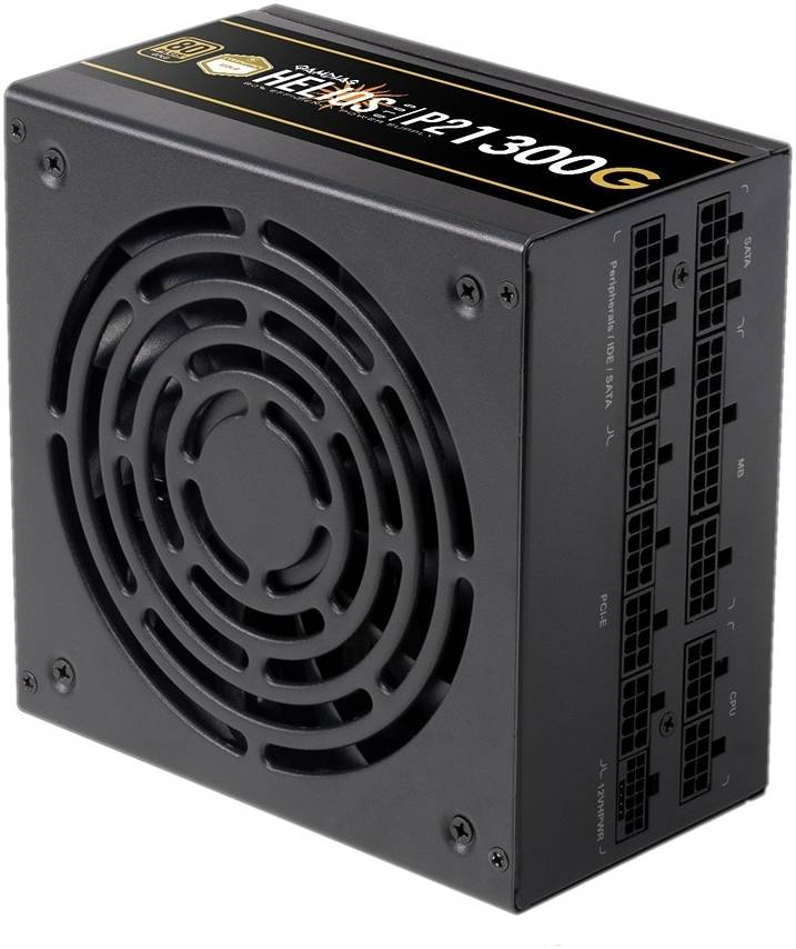 Gamdias Helios P2 1300G Power Supply, 1300W 80 Plus Gold Efficiency/Cybernetics Gold, Fully Modular, Native 12VHPWR Cable, PCIe Gen 5.0 Ready, Dual-ball Bearing Fan, Black