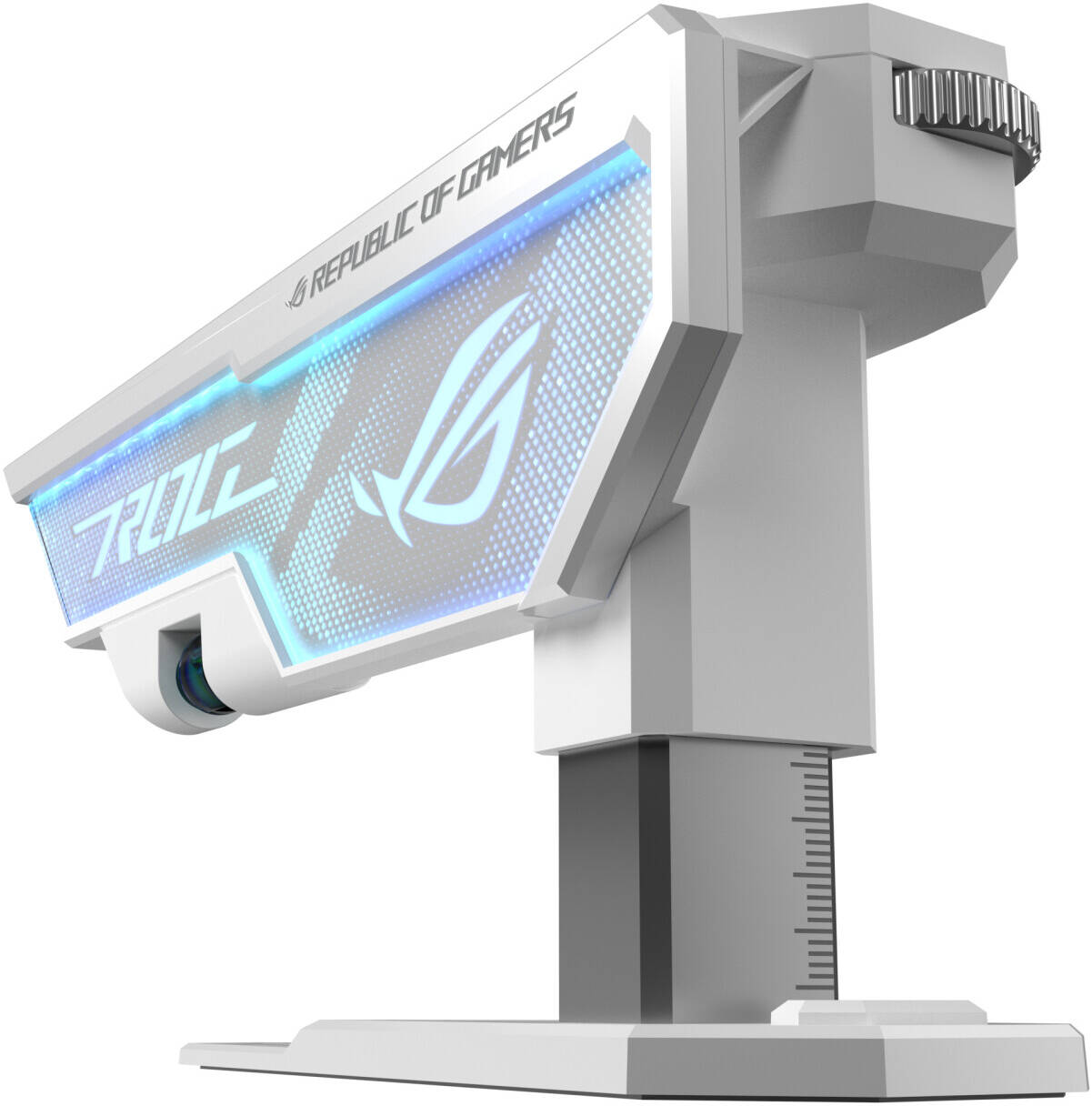 ASUS ROG Herculx Graphics Card Holder, Support Height of 72-128mm, Embedded 3D ARGB Element, Adjustable Wheel & Release Button, White