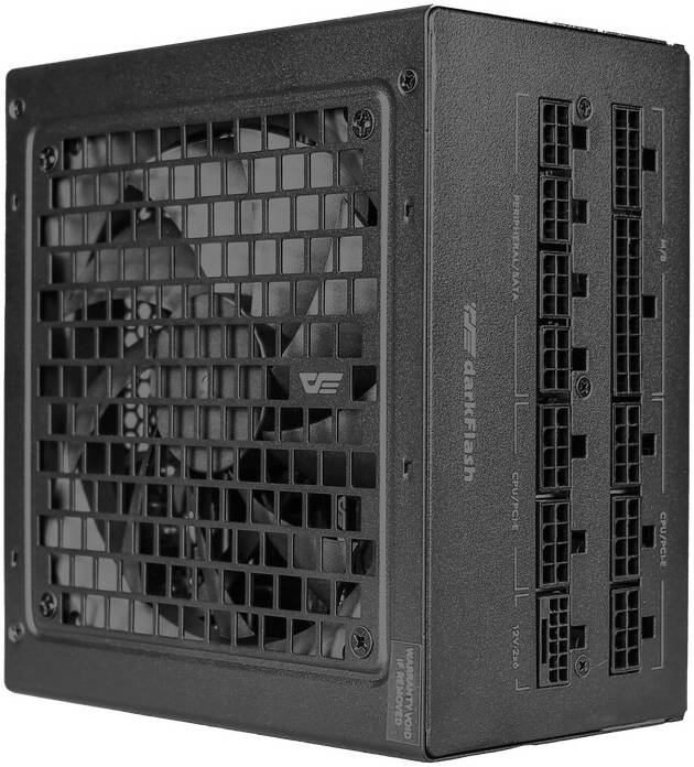 darkFlash PMT750 Fully Modular Power Supply ATX 3.1& PCIe 5.1 Ready, 12VHPWR Cable Included, 100% Japanese 105°C Capacitors, 80 Plus Gold Gaming PSU, Compact 150mm Size, 5 Year Warranty(Black)