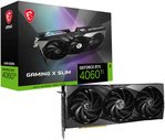 MSI GeForce RTX 4060 Ti Gaming X Slim Graphics Card, 16GB GDDR6 128-bit Memory, 2670 MHz Boost Clock, 18 Gbps Memory Speed, 4352 CUDA Cores, PCI E Gen 4 x 8, HDMI / DP Ports, Black | 912-V517-002
