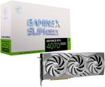 MSI GeForce RTX 4070 Super Gaming X Slim, 12GB GDDR6X 192-Bit Memory, 2640 MHz Boost Clocks, 21Gbps Memory Speed, 7168 CUDA Cores, PCI Express Gen 4, 3x DP / HDMI, White | 912-V513-632