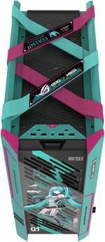 ASUS ROG Strix Helios II Hatsune Miku Edition Mid Tower Computer Case, 4x 140mm Pre-Installed Fans, Up to 420 Radiator & 7x 120mm Fan Support, USB-C 20Gbps, Cable Management | 90DC00W0-B39010