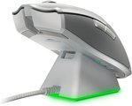 Razer Viper Ultimate-Wireless Gaming Mouse with Charging Dock, HyperSpeed Wireless, Wired - Speedflex Cable, Optical, 20000 DPI, 70 Million Clicks - Mercury | RZ01-03050400-R3M1