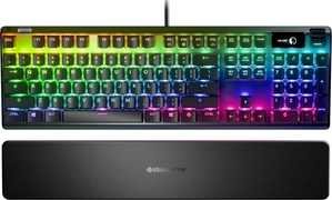 SteelSeries Apex Pro Mechanical Gaming Keyboard, Adjustable Actuation Switches, Worldâ€™s Fastest Mechanical Keyboard, OLED Smart Display, RGB Backlit | 64626 - 64622