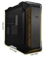 ASUS TUF Gaming GT501 case supports up to EATX with metal front panel, tempered-glass side panel, 120 mm RGB fan, 140 mm PWM fan, radiator space reserved, and USB 3.1 Gen 1 | 90DC0012-B49000
