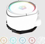 ID-COOLING ZOOMFLOW 240X Snow CPU Water Cooler 5V Addressable RGB AIO Cooler 240mm CPU Liquid Cooler 2X120mm RGB Fan, Intel 115X/2066, AMD TR4/AM4f