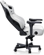 AndaSeat Kasier 4 Series Premium Gaming Chair, 5Â° Sloping Seat Base, Pop-out Lumbar, 5D Armrests, Up to 180kg Max Weight, Premium PVC Leather, XL, Cloudy White | AD12YDDC-XLL-20-W-PVC
