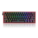 Redragon FIZZ K617 60% Wired Mechanical Keyboard, Red Switches black