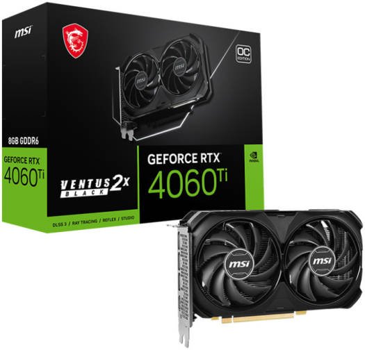 MSI VGA RTX4060TI VENTUS 2X OC BLK 8GB