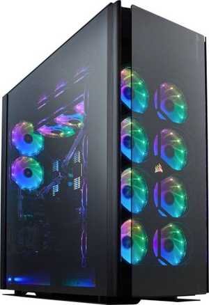 CORSAIR OBSIDIAN 1000D Super-Tower Case, Smoked Tempered Glass, Aluminum Trim - Integrated COMMANDER PRO Fan And Lighting Controller | CC-9011148-WW