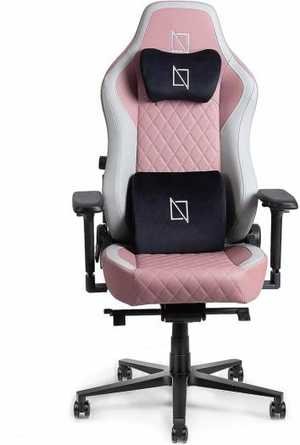 Navodesk APEX Cloud Leather Ergonomic Gaming Chair, 155Â° Reclining High Back Chair, 4D Metal Armrest, Magnetic Memory Foam Headrest, Lumbar Support, 60mm Castors, Bubblegum | B0CCYV5TG2