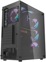 DarkFlash DK350 ATX Computer Case, 4x Pre-Installed aRGB Fans, Up to 360mm Radiator & 6 Fan Support, 0.5mm SPCC Material, 4mm Tempered Glass Panel, Fast Detach Dust Filter, Black | DK350