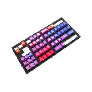 Ducky 108 ABS Doubleshot Afterglow SA Keycaps, Set For Keyboards or MX Compatible, Standard US Layout, 108 Keys, USB Connectivity, Red / Orange / Purple | DKSA108-USADZZWSG
