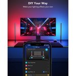 Govee RGBIC Wi-Fi Gaming Light Bars, Smart Dial Controller, RGBIC Technology, 2.4GHz Wi-Fi + Bluetooth Connectivity, 40 Scene Modes 