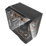 DarkFlash DY470 ATX Computer Case, 7x Pre-Installed aRGB Fans, 360mm Radiators