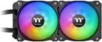 Thermaltake Floe Ultra 240 RGB AIO Liquid CPU Cooler, 2.1â€ TFT-LCD Display, 2x120mm Fan, 3200 RPM Motor Speed, 4.56W Power, Intel LGA 2066/2011 AM5/AM4 Black | CL-W349-PL12SW-A