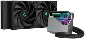 DeepCool Liquid Cooler LT520 240mm 4th Gen Dual-Chamber Pump 3100RPM Multidimensional Infinity Mirror ARGB Block 280w TDP AIO Cooler Anti-Leak Tech CPU Water Cooler for AMD AM4/AM5 LGA 1700/1200