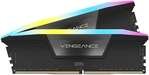 CORSAIR Vengeance RGB 48GB (2x24GB) DDR5 Desktop Memory, 6000MHz Memory Speed (PC5-48000), 36-44-44-96 Latency, Intel XMP 3.0, 1.40V, 288-Pin, Black | CMH48GX5M2E6000C36