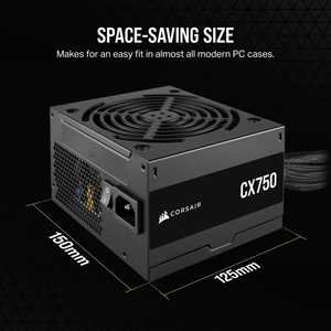 Corsair CX Series, CX750, 750 Watt, 80 PLUS Bronze