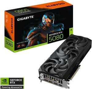 GIGABYTE GeForce RTX 5080 WINDFORCE OC SFF Graphics Card, 16GB GDDR7 256-Bit Memory, 2670 MHz Core Clock, 30 Gbps Memory Clock, PCI Express 5.0, Black | GV-N5080WF3OC-16GD