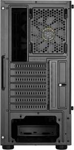 GAMDIAS TALOS E3 MESH RGB ATX Mid Tower PC Case, Tempered Glass Panel, Excellent Airflow Design, Up to 360mm Radiator & x5 Fans, USB 3 / USB 2x2 / HD Audio/Fan LED Control, Black | GD-TALOS-E3-BL-MESH