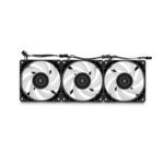 EK-Nucleus AIO CR360 Lux D-RGB Liquid CUP Cooler, 360mm Radiator, 120mm EK-Loop FPT Fans, 2300 RPM Fan Speed, 72 CFM Airflow, Rotatable Pump Top, ARGB Lighting, Black | 3831109851685