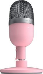 Razer Seiren Mini Ultra-Precise Supercardioid Pickup Pattern - Professional Recording Quality - Ultra-Compact Streaming Microphone - Heavy-Duty Tilting Stand - Quartz Pink | RZ19-03450200-R3M1