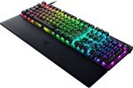 Razer Huntsman V3 Pro Mechanical Keyboard, Analog Optical Switch Gen-2, Firm Leatherette Wrist Rest, Doubleshot PBT Keycaps, Detachable Type-C Cable, ENG (US) Layout, Black | RZ03-04970100-R3M1