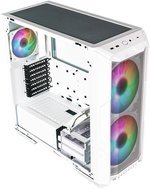 Cooler Master HAF 500 Mid Tower Case, 2x 120mm & 2x 200mm Pre-Installed Fan, Up to 360mm Radiator & 8x Fan Support, Tempered Glass Side Panel, Mesh Front Panel, White | H500-WGNN-S00