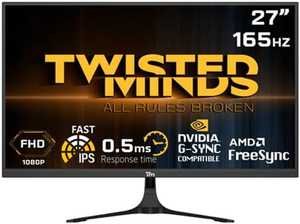 Twisted Minds 27'' FHD Gaming Monitor,Flat,FHD 165Hz,Fast IPS, 0.5ms, HDR Gaming Monitor TM27FHD165IPS