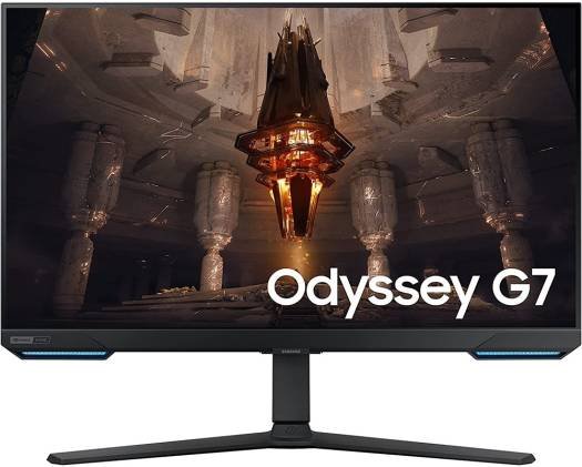  Samsung Odyssey G7 28" UHD 144Hz IPS Gaming Monitor, 1ms(GTG)â€Ž Response Time, G-Sync Compatible, 1 Bn Colors, HDR10+ Gaming, Wi-Fi & Bluetooth, USB Hub 3.0, ETH / 2XHDMI / DP, Black | LS28BG702EMXUE