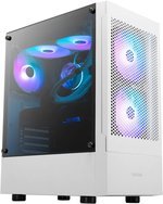 GAMDIAS TALOS E3 MESH RGB ATX Mid Tower PC Case, Tempered Glass Panel, Excellent Airflow Design, Up to 360mm Radiator & x5 Fans, USB 3 / USB 2x2 / HD Audio/Fan LED Control, White | GD-TALOS-E3-WH-MESH