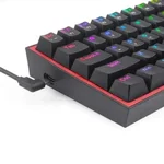 Redragon FIZZ K617 60% Wired Mechanical Keyboard, Red Switches black